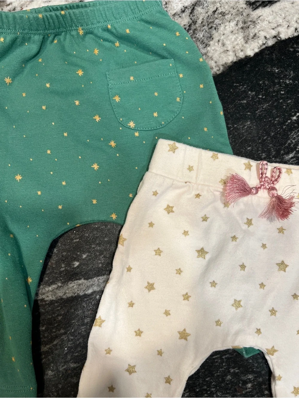 Jessica Simpson Baby Girls Leggings Bundle 3–6M Gold Star Print Pants Set
